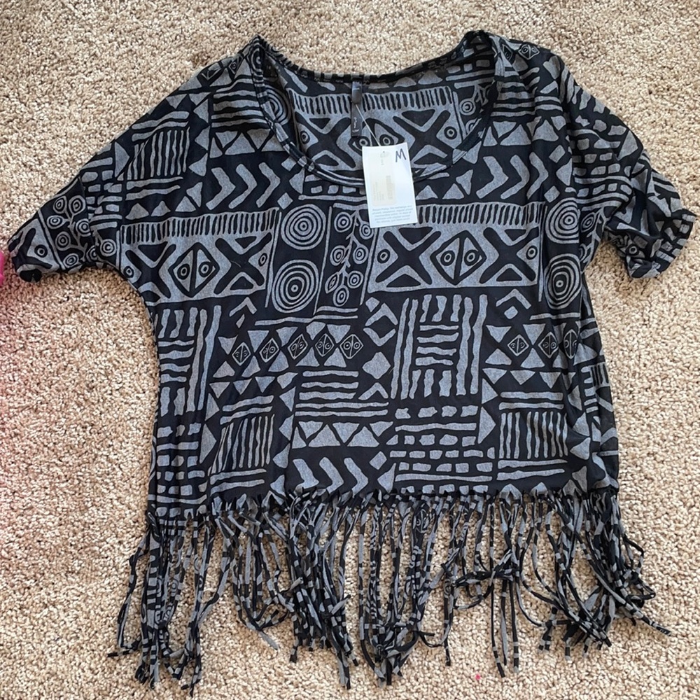 Tribal print shirt NWT